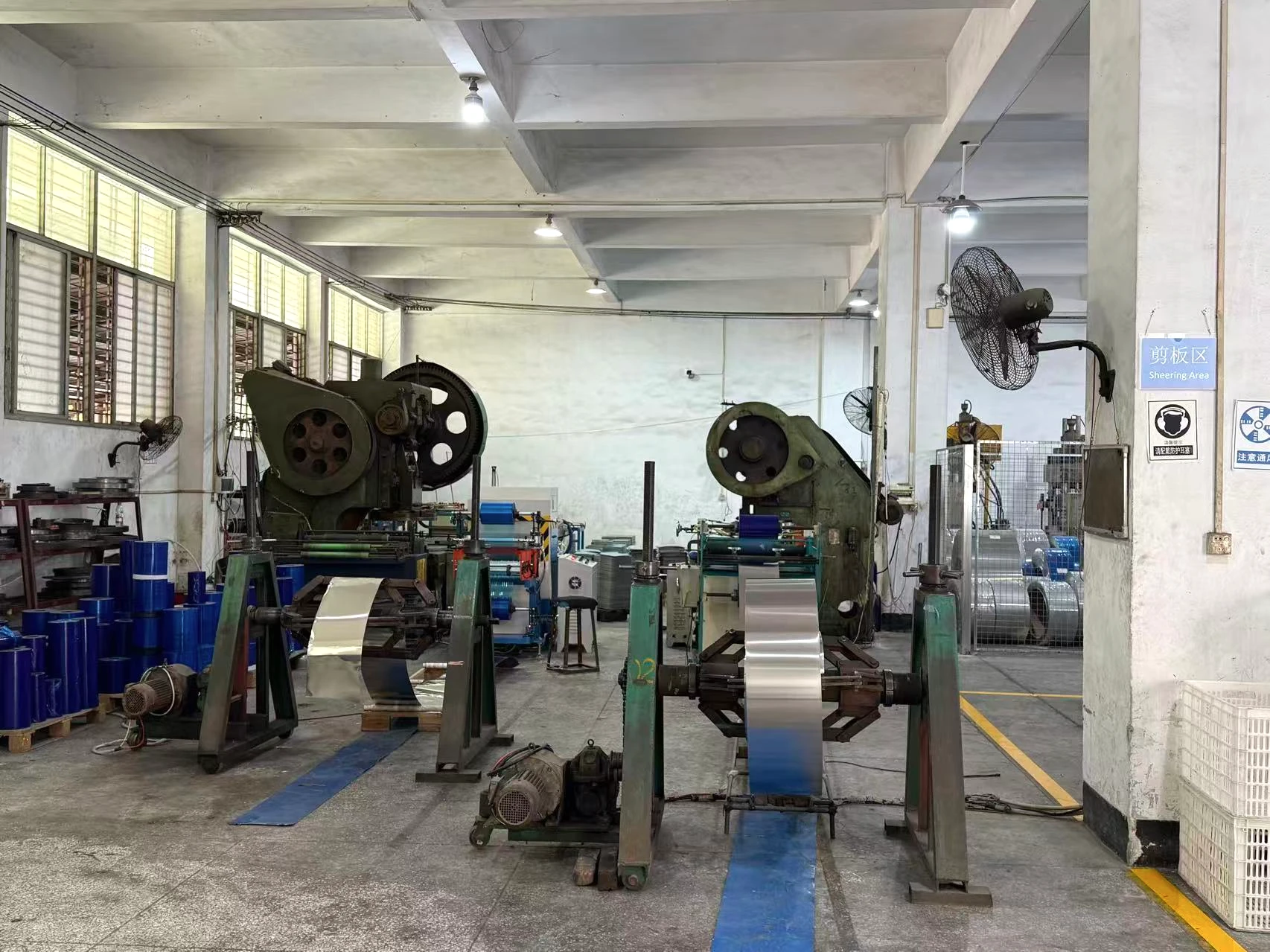Sheet preparation equipment on the factory floor